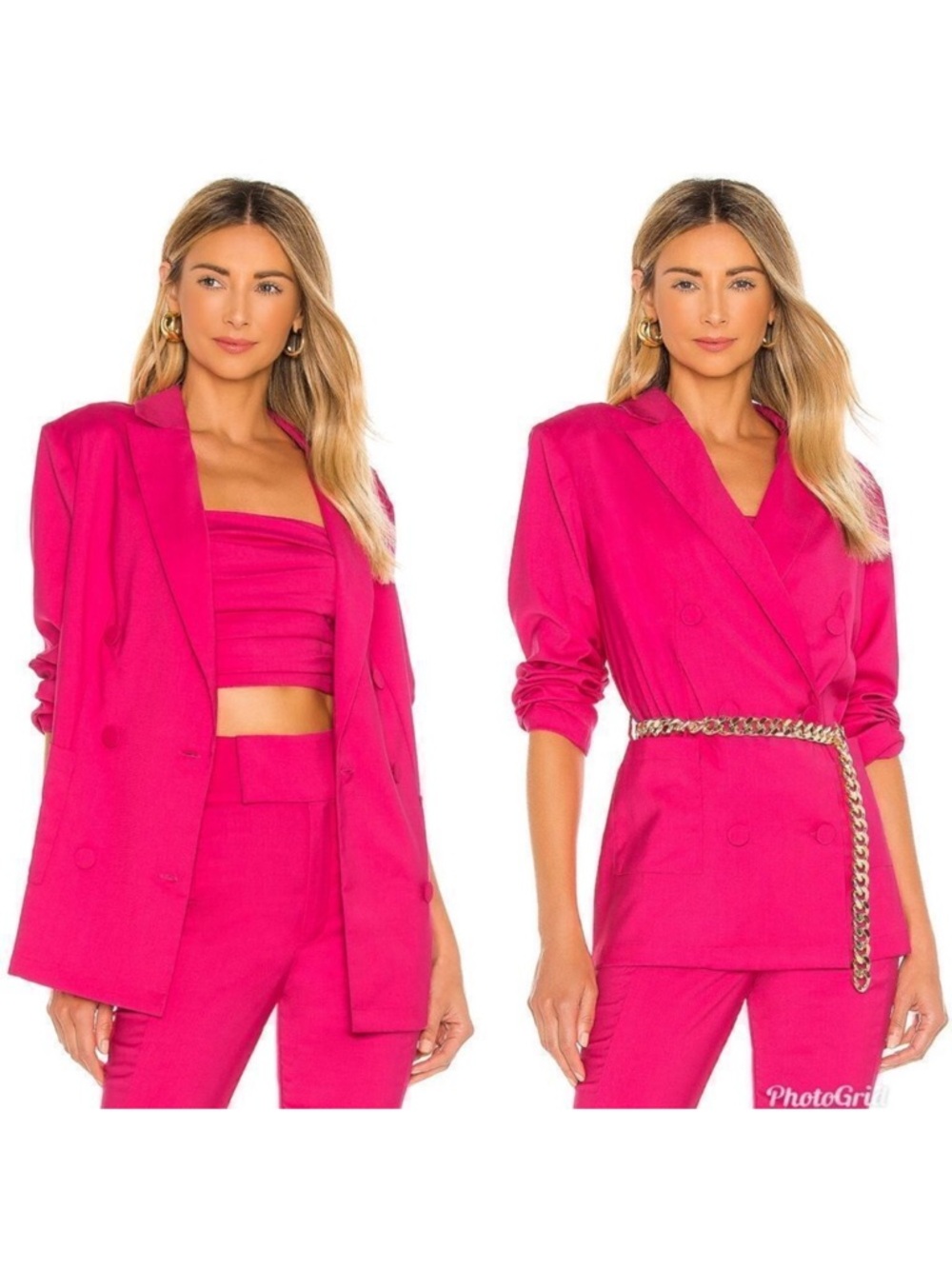 Revolve-Lovers + Friends Vibrant Pink Blazer
